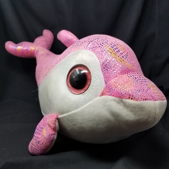 2014 TY BEANIE BOOS LARGE SPARKLES PLUSH DOLPHIN - Picture 3 of 11